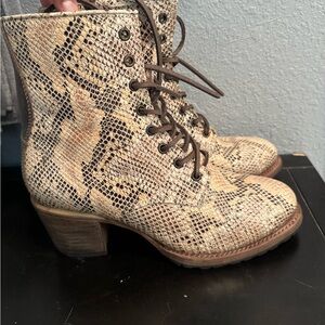 Freebird by Steven Snakeskin Ankle Boots